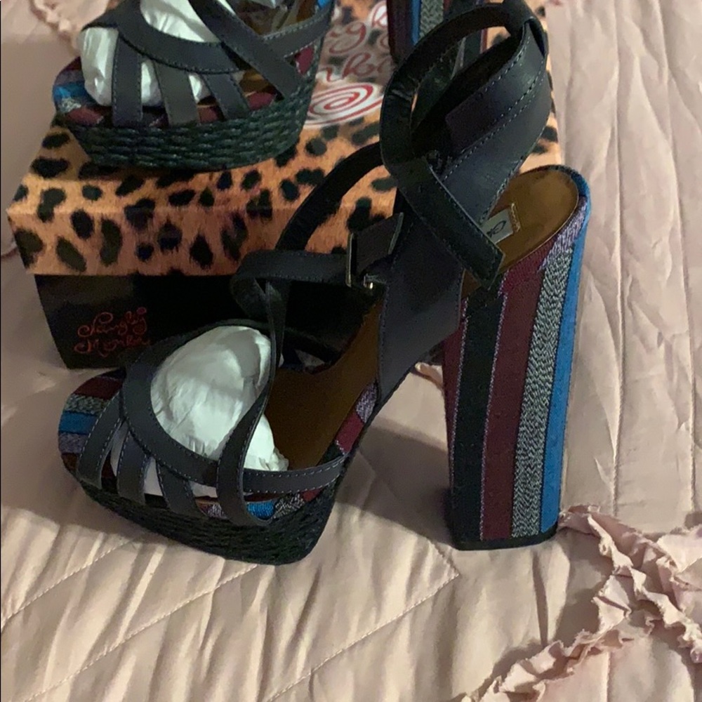 Think Multi Colored High Heels - image 2